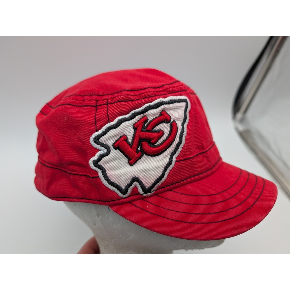 New Era Kansas City Chiefs Womens Red Military Cadet Hat Adjustable NFL Cap